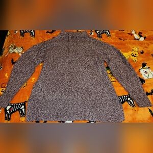 Lou & Grey For Loft Marled Burgundy‎ Funnel Neck Sweater Sz Med